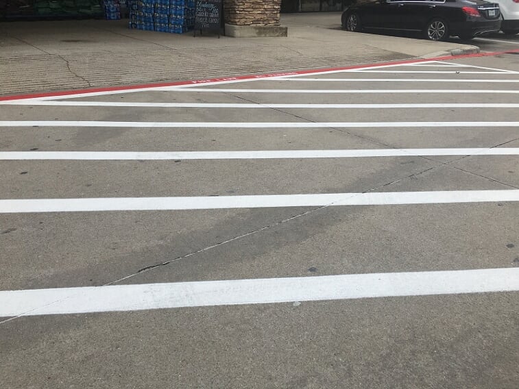 Parking lot line striping in your parking lot in Grapevine, Texas
