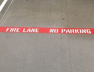Fire Lane Striping In Grapevine, Texas