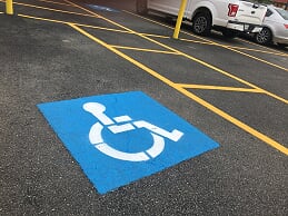 Handicap parking stencil in your parking lot in Grapevine, Texas
