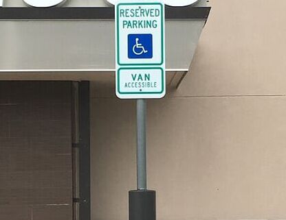 Metal Signage in Grapevine, Texas parking lot